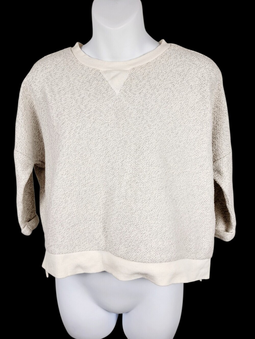 2/$20 Y2K Grey Quarter Sleeve Top Blouse Size: M